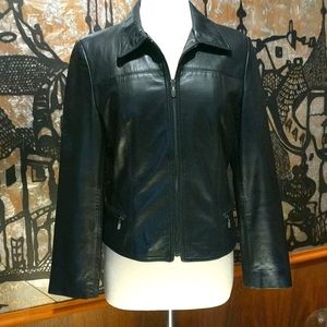 Vintage 90s 8 Viktor Sabo Cropped Leather Jacket
